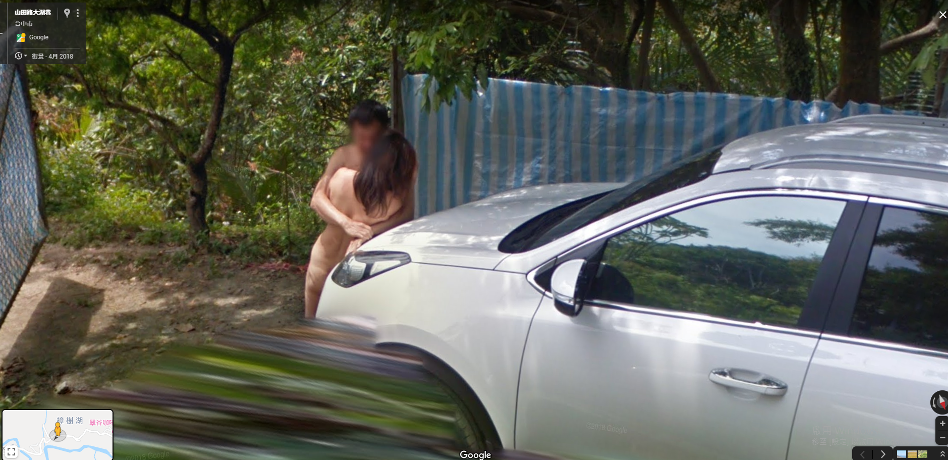 【野外車震】Google Map地圖街景捕捉「野戰男女」：人在做谷哥在看！