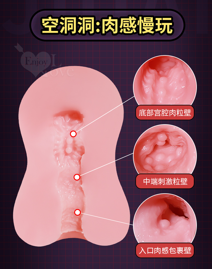 JIUAI 水多多 緊致吸夾潮紅通道自慰器﹝附帶紅丸柔珠及25ml潤滑液﹞