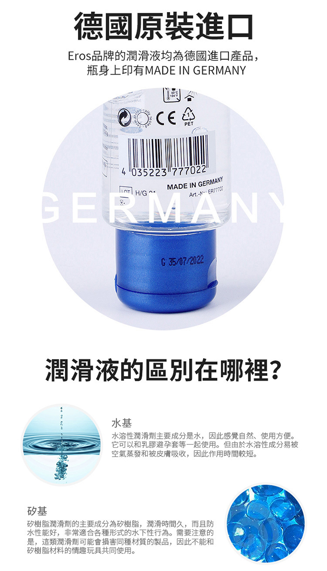 德國Eros ‧ 戀物玩具矽硅基人體潤滑液CLASSIC SILICONE BODYGLIDE - 瓶子可當按摩棒 175ml