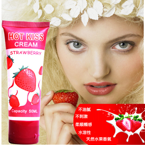 HOT KISS 草莓味口交、肛交、陰交潤滑液 50ml