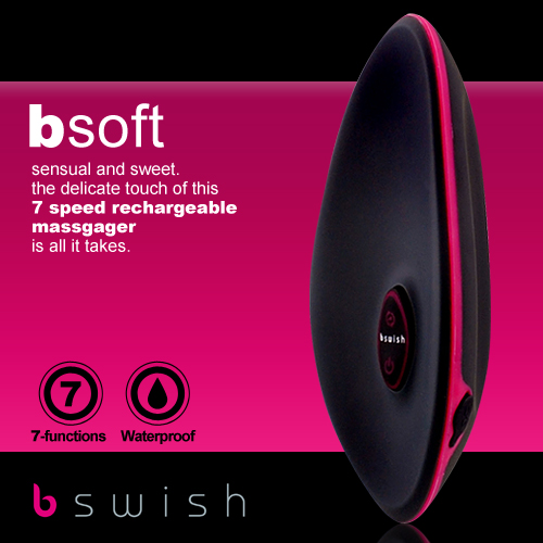 美國Bswish-bsoft 舒撫七段變頻充電式按摩器-經典黑(特)