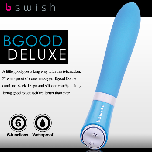 美國Bswish-Bgood Deluxe愉悅六段變頻靜音精緻按摩棒-天空藍