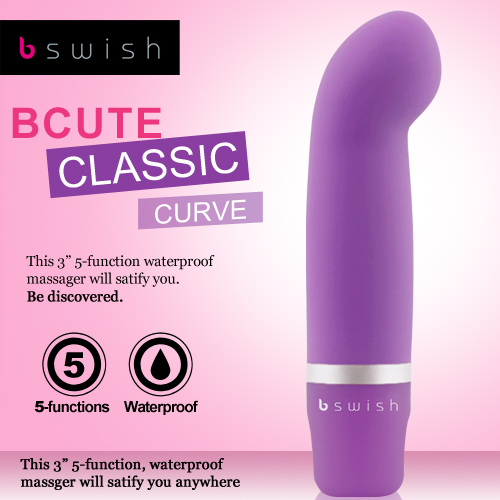美國Bswish-Bcute Curve 第3代 5段變頻曲線款G點按摩器-神秘紫