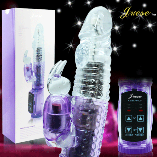 香港Juese-快樂天使 3*7段變頻超強力防水按摩棒-紫色