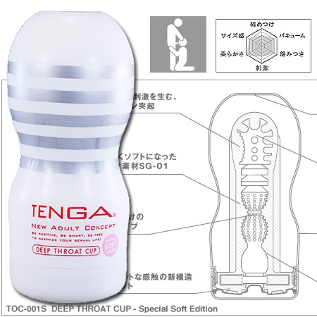日本 TENGA 體位型男用飛機杯 TOC-001S‧(跪姿口交體位)超柔軟型