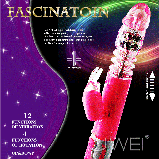FASCINATION-雄兔之魅 伸縮式4旋12頻震動防水轉珠按摩棒