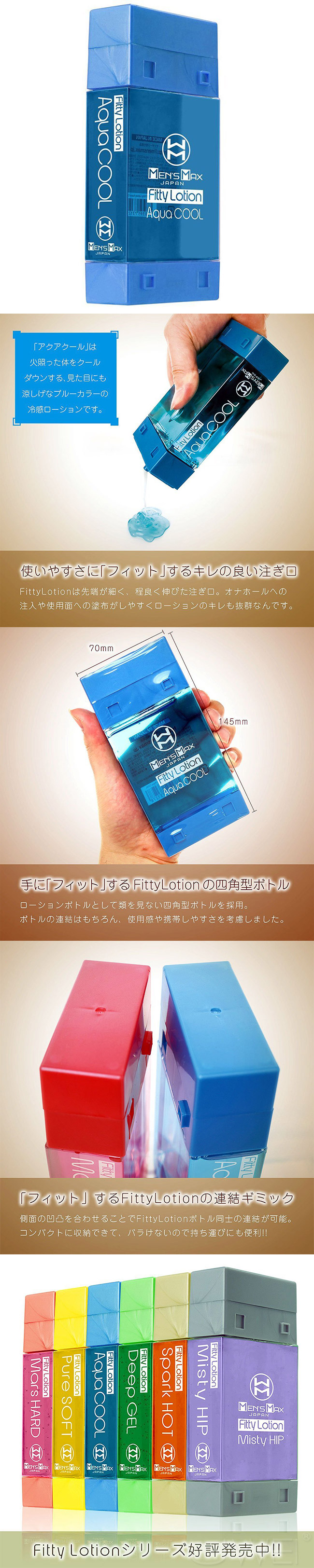日本Man's Max Fitty Lotion Aqua Cool 水酷涼感潤滑液 180ml 
