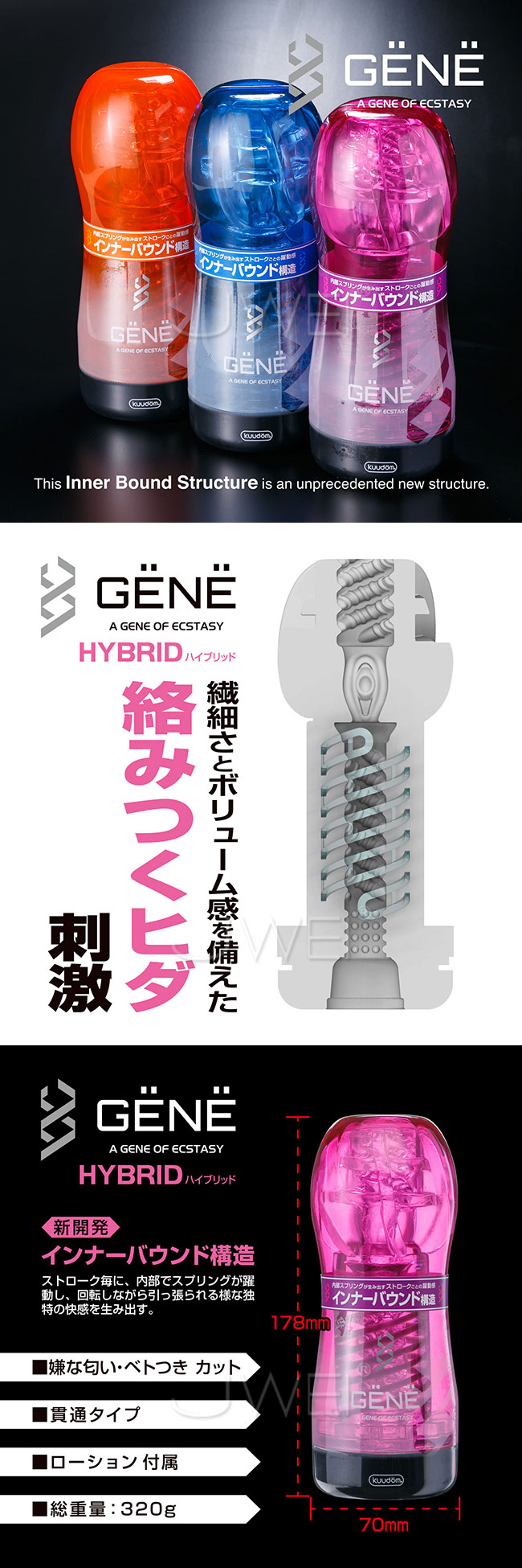 日本原裝進口EXE．GENE 複雜脈絡通道飛機杯-HYBRID