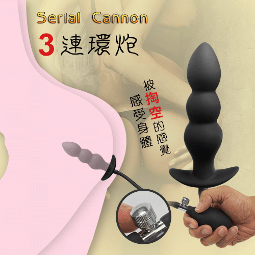 Serial Cannon 3連環炮充氣膨脹後庭擴張肛陰塞﹝前陰後庭通用﹞