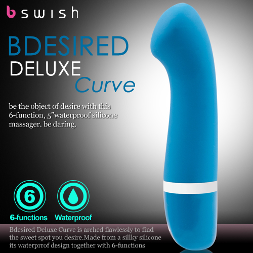 美國Bswish-Bdesired Deluxe Curve 6段變頻慾望曲線G點按摩棒-天空藍