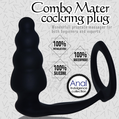 Combo Master Cockring Plug 高品質後庭前列腺鎖精環-宝塔