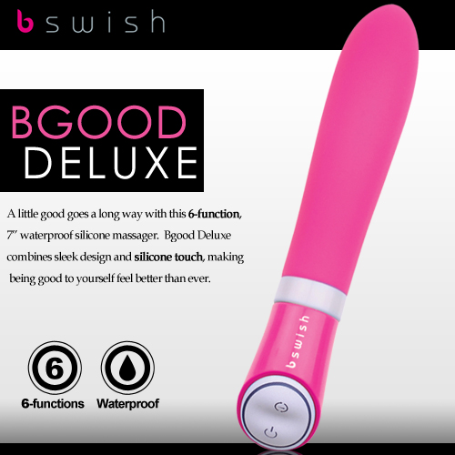 美國Bswish-Bgood Deluxe愉悅六段變頻靜音精緻按摩棒-豔桃紅