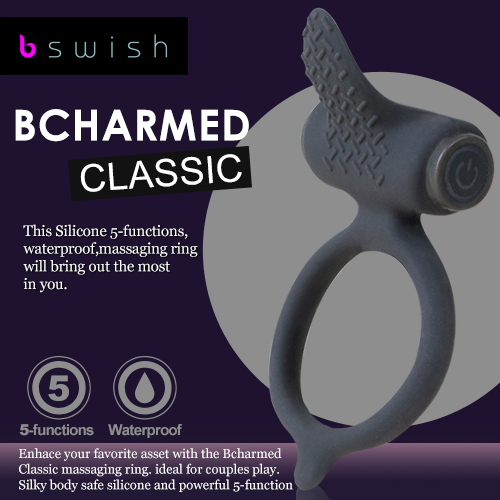 美國BSwish-Bcharmed Classic著迷經典型5段變頻震動環-黑色