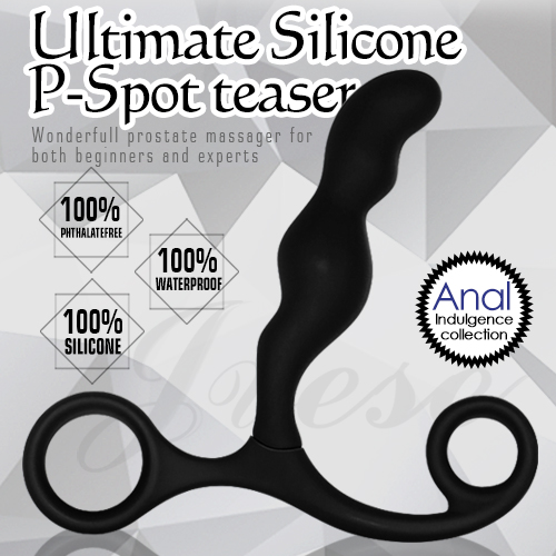 Ultimate Silicone P-spot teaser前列腺按摩棒-黑
