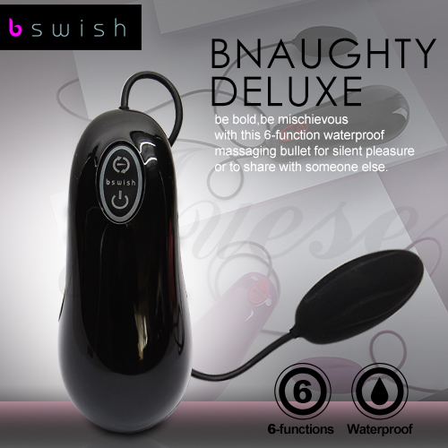 美國Bswish-Bnaughty Deluxe 調情六段震動跳蛋-黑色(新版)