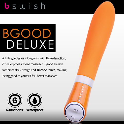 美國Bswish-Bgood Deluxe愉悅六段變頻靜音精緻按摩棒-橘色