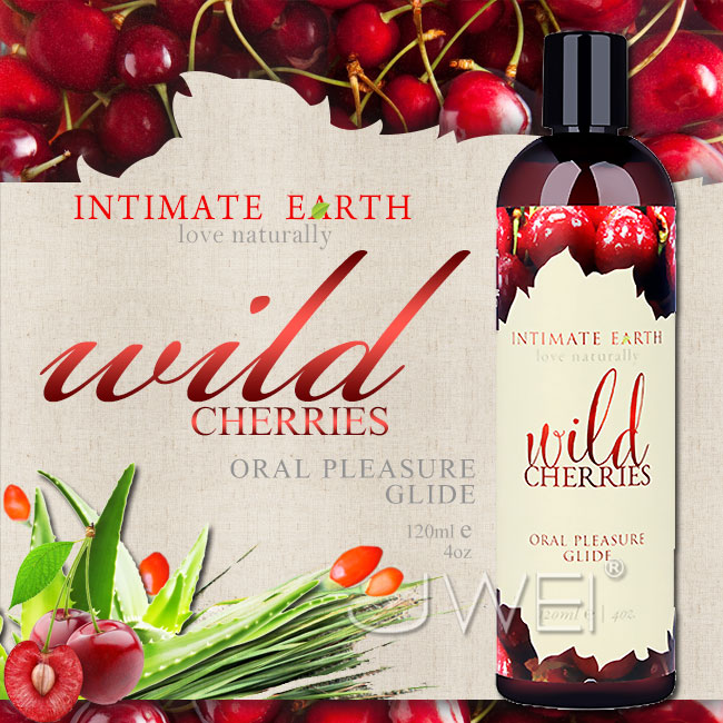 美國Intimate-Earth．Wild Cherries果味口愛潤滑液-櫻桃 (120ml)