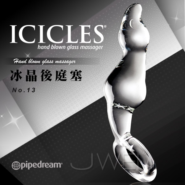 美國進口PIPEDREAM．ICICLES冰晶玻璃系列-NO.13 寶貝兔G點前列腺按摩棒
