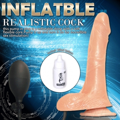 新品擬真吸盤式BAILE‧Inflatable Realistic Cock 高度仿真吸盤式充氣陽具-1
