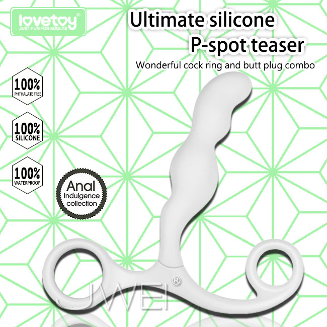 Lovetoy．Ultimate Silicone P-spot teaser前列腺按摩棒(白)