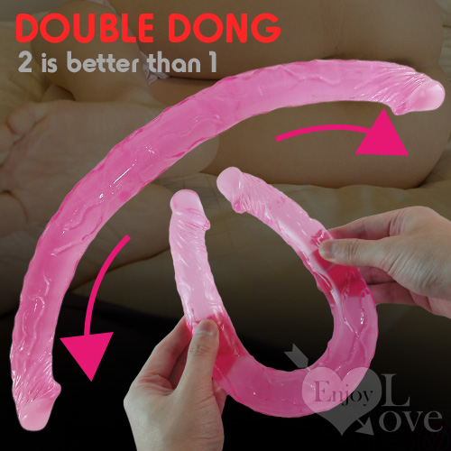 【BAILE】DOUBLE DONG 果凍老二型雙頭龍﹝超柔軟45cm﹞