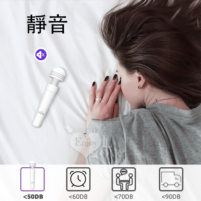 Mimi Toy 掌中心迷你AV女按摩棒 - 情趣自慰震動陰蒂器刺激 白色【特別提供保固6個月】