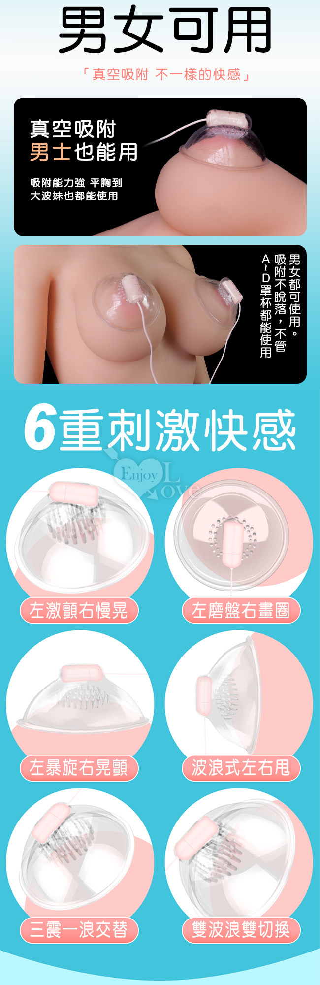 BREAST 吸星大法之撩乳弄陰器﹝3蠕吸震+20高頻震顫+軟刷觸鬚刺激+﹞USB直插供電款【特別提供保固6個月】