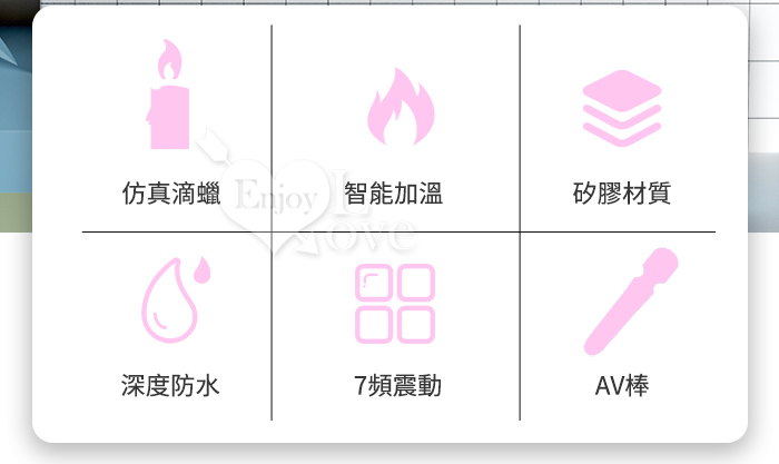 YY HORSE 歪歪馬 ‧ 燃情蠟燭 仿SM電子加熱7頻強震動按摩棒 調教調情低溫滴蠟房趣-粉紅【特別提供保固6個月】