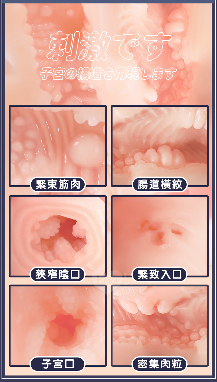 愛愛初體驗 ‧ 仿真子宮腔 緊致絞肉感顆粒雙穴自慰器﹝附贈120ml潤滑液﹞淨重1200公克