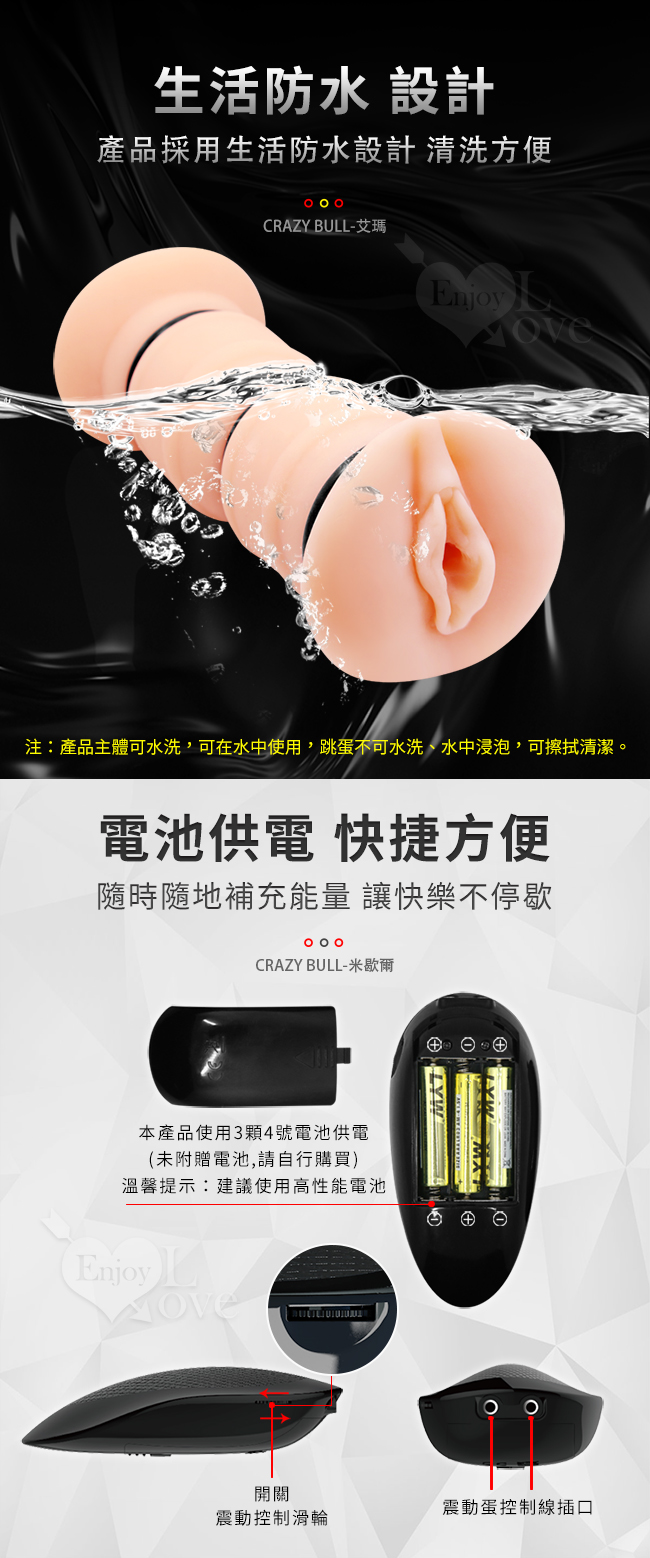 CARZY BULL 狂牛！艾瑪姐妹 雙陰入口3D通道環環緊扣收緊自慰器﹝附3收縮環+無極震蛋﹞