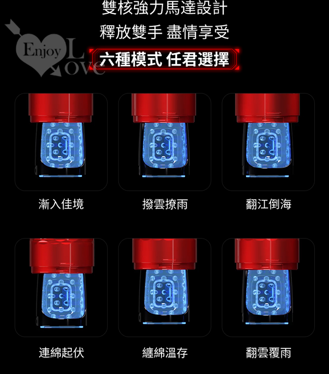 Luoge 紅鑽 液晶顯示6段活塞伸縮x10頻震動榨精飛機自慰杯