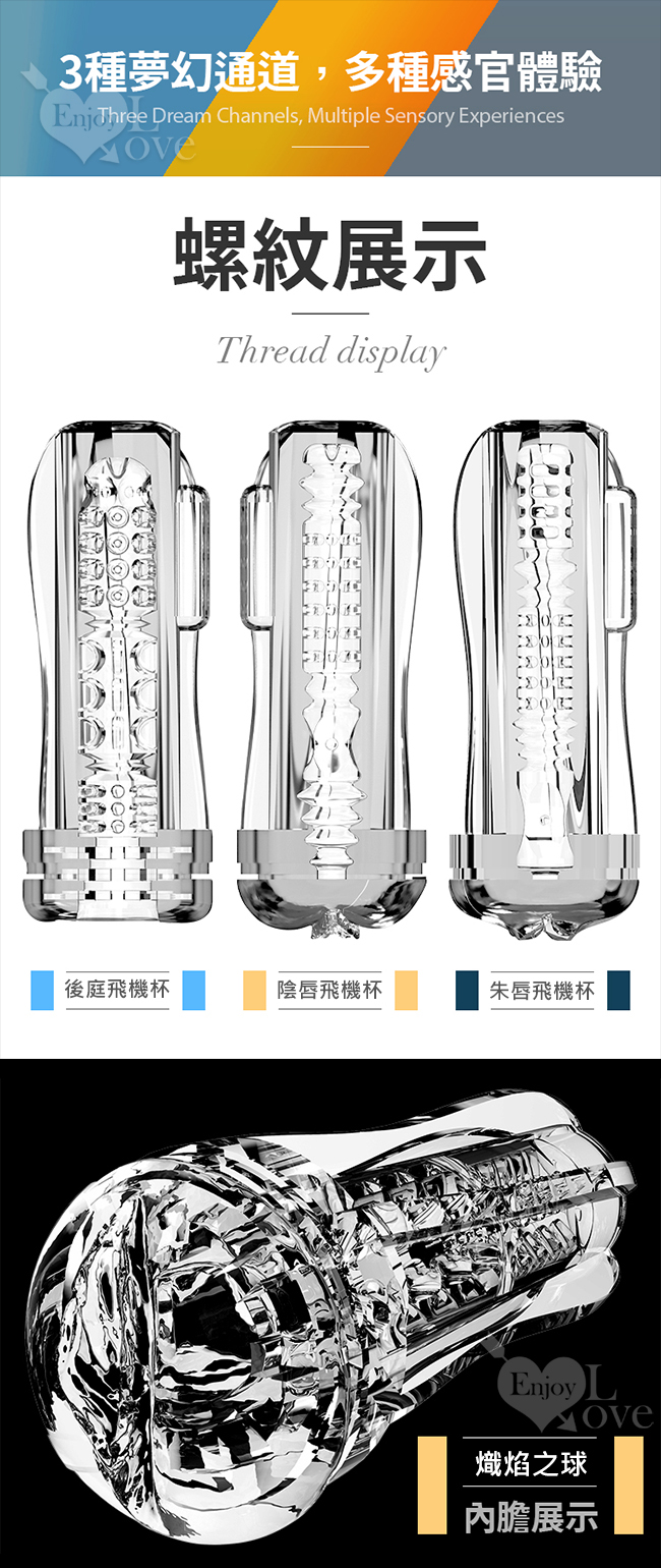 YEAIN 燃燒之燄 ‧ 夾縮多端式起伏觸點快感鍛鍊自慰杯﹝陰唇﹞