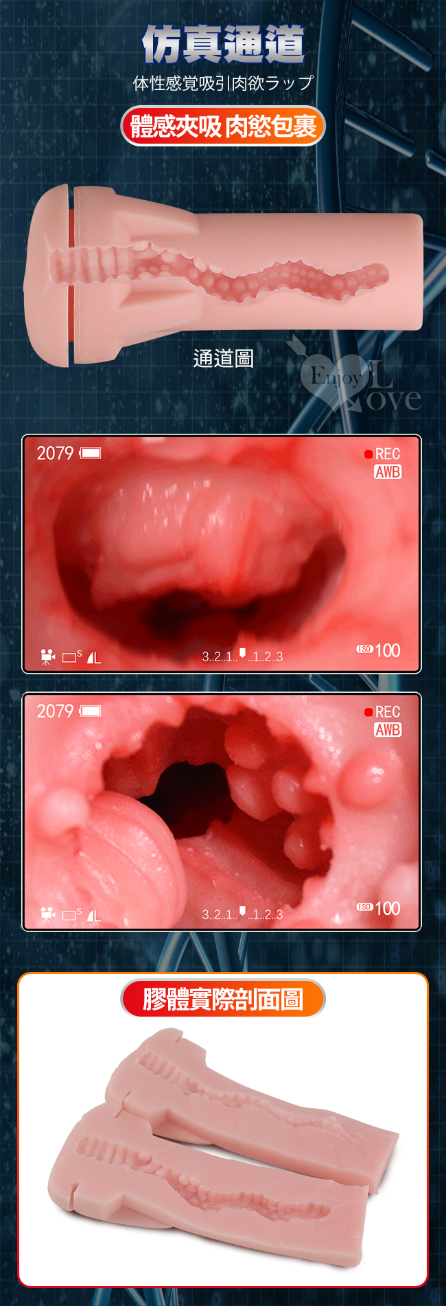 熱火杯 ‧ 快樂頌 3D仿真蜜穴陰交自慰訓練飛機杯