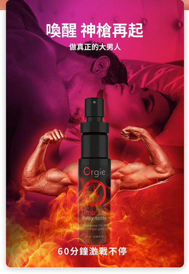 葡萄牙Orgie．TIME LAG DELAY SPRAY 男用久時長效噴霧劑 25ml﹝5~10分鐘見效﹞