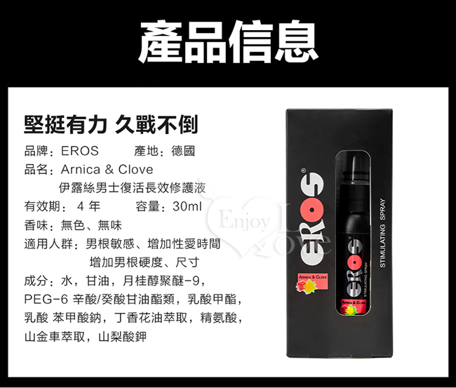 德國Eros ‧ Stimulation Spray 復活長效男性XXL 二合一噴霧 30ml