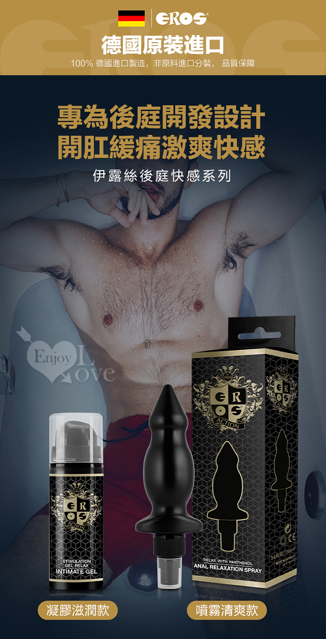 德國Eros ‧ Relax Intimate 冰感開肛緩痛激爽快感後庭鬆弛凝膠 - 延時緩射 30ml