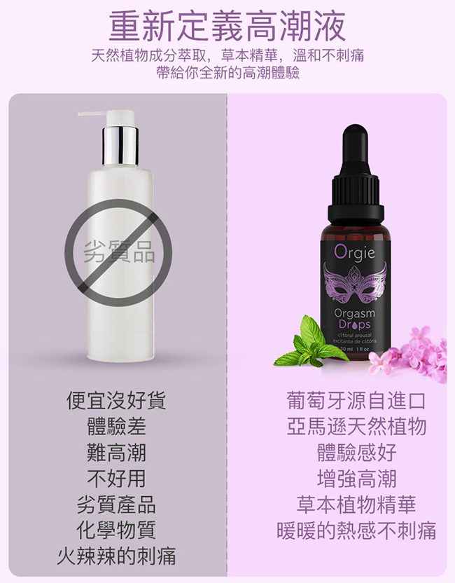 葡萄牙Orgie．Drop 洛蒂 蜜豆快感增強液 30ml