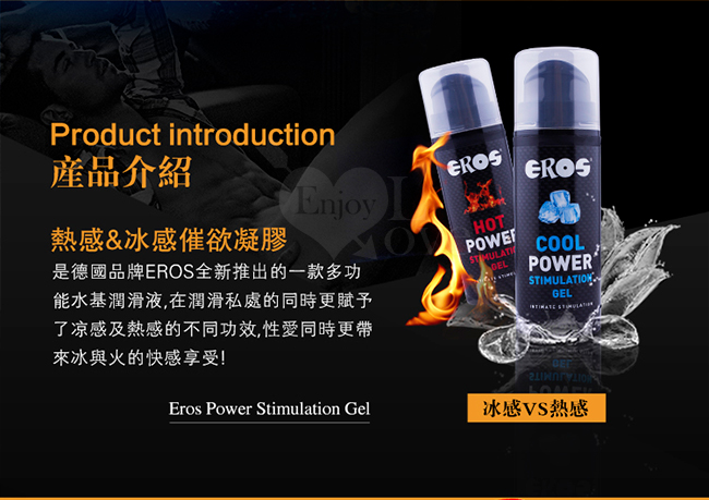 德國Eros ‧ HOT POWER 冰火之歡 愛火助燃 熱感催欲提升凝膠 30ml