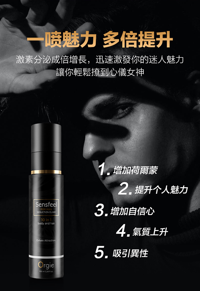 葡萄牙Orgie．nsfeel for Woman Seduction 植物費洛蒙男士固體液香水 100ml