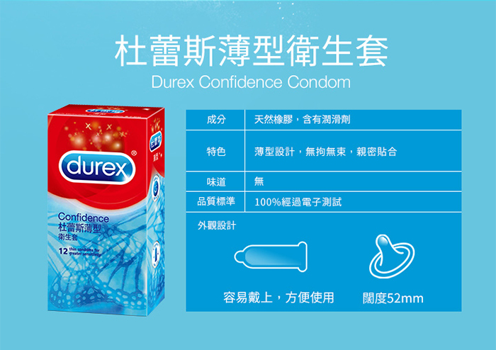 Durex 杜蕾斯薄型保險套 12入裝