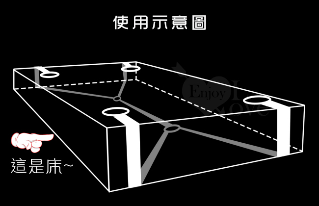 MUQU 另類閨房遊戲 / 全方位床上捆綁帶組+眼罩+羽毛套裝