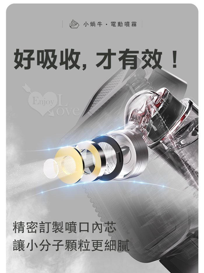 【涉い井】蝸牛電子智能噴霧器+延時彈8ML 強勁型﹝適合追求愛愛40分鐘的你~可使用約50次﹞