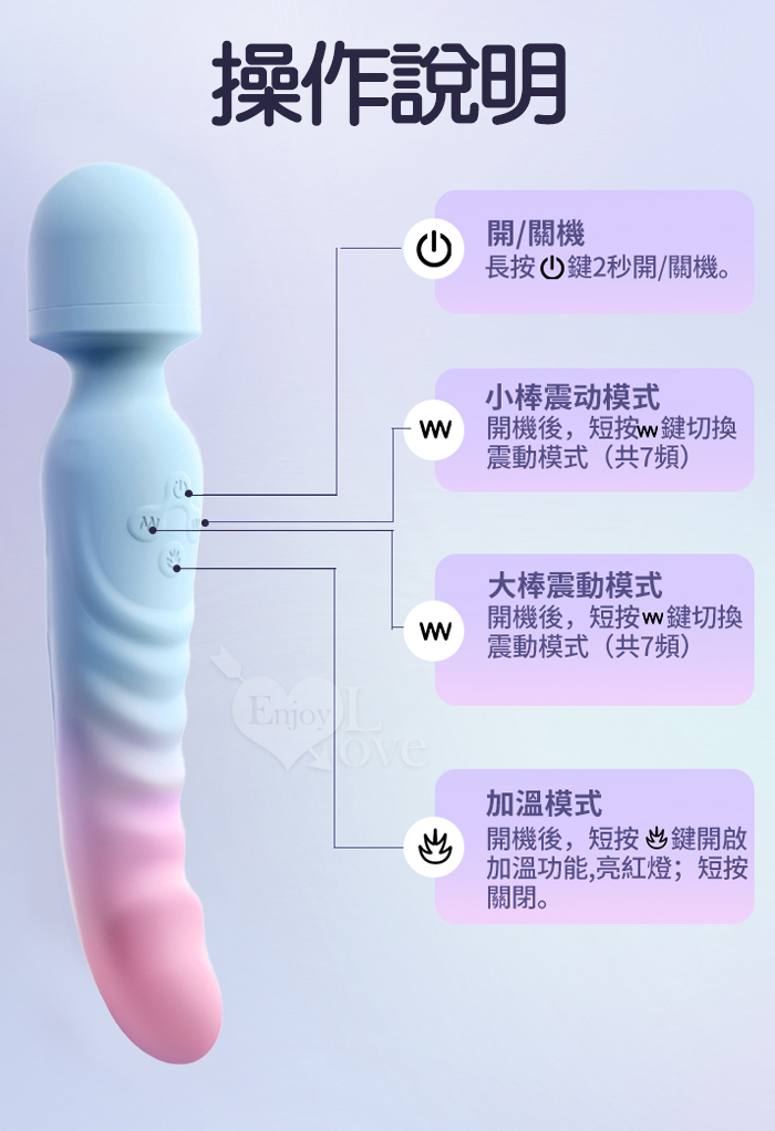 EROCOME伊珞．OCTANTIS 南極座 7X7雙頭強震波紋摩擦AV按摩棒﹝上翹尾部+靈活頸部+智能加溫+USB充電﹞【特別提供保固六個月】